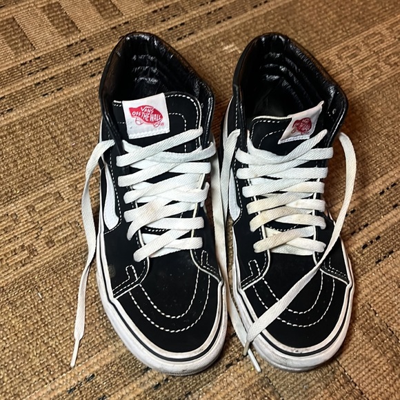 Black and White High Top Vans - Picture 2 of 4